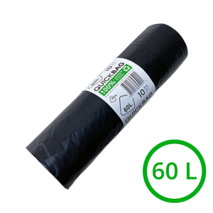 Sacs à ordures Quickbag 60 lt (10 pces/rl.) (Carton de 24 rouleaux)
