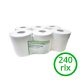 Rouleau papier 2 couches cellulose dévidage face type Autocut (par palette = 240 rlx)